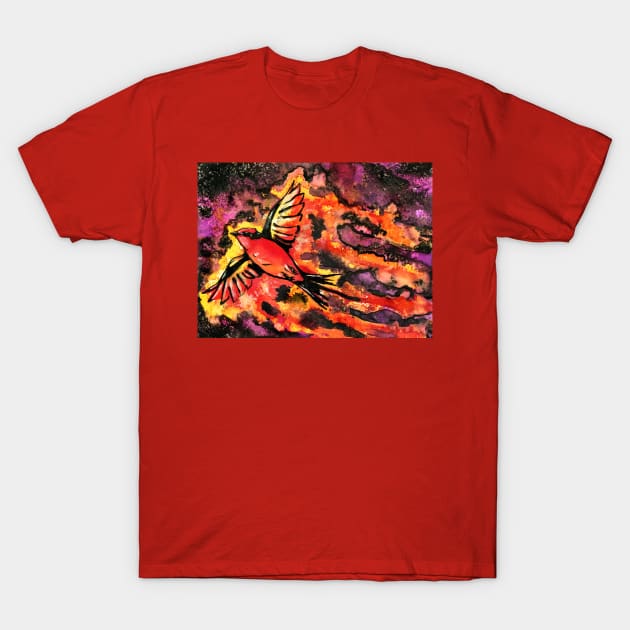 Vermillion Flycatcher Firecatcher T-Shirt by 10000birds